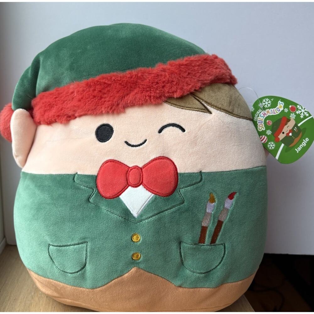 Squishmallows NWT Jangle The‎ Elf 12" Christmas Holiday Gift